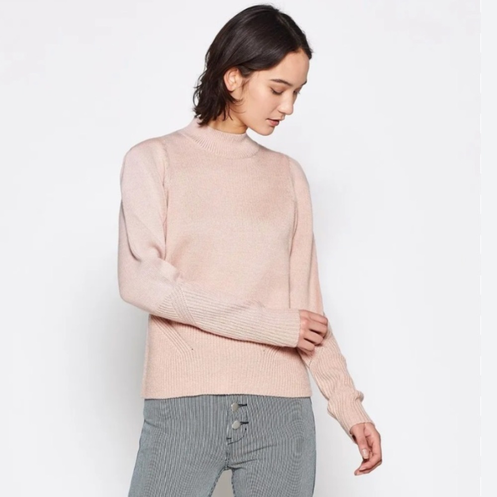 Joie Marquetta Mock Neck Wool Sweater